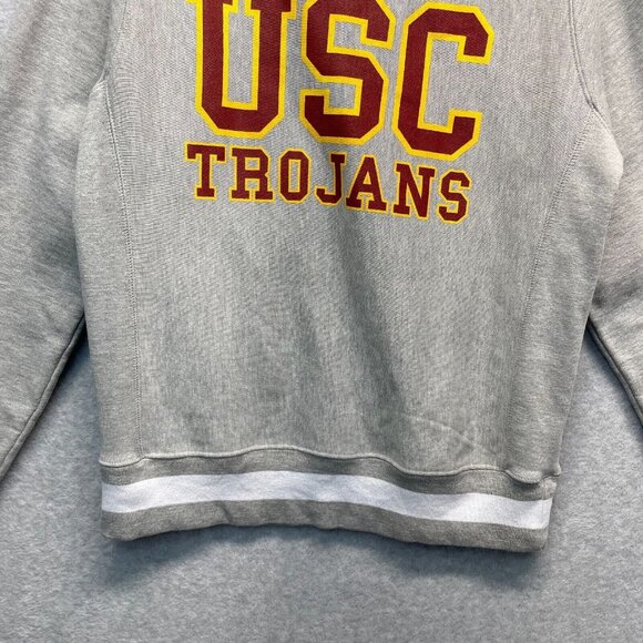 USC Trojans Champion Reverse Weave Sweatshirt Men Small Vintage Gray Long Sleeve - Picture 3 of 14